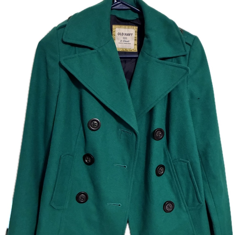 Old Navy Women's Green Peacoat